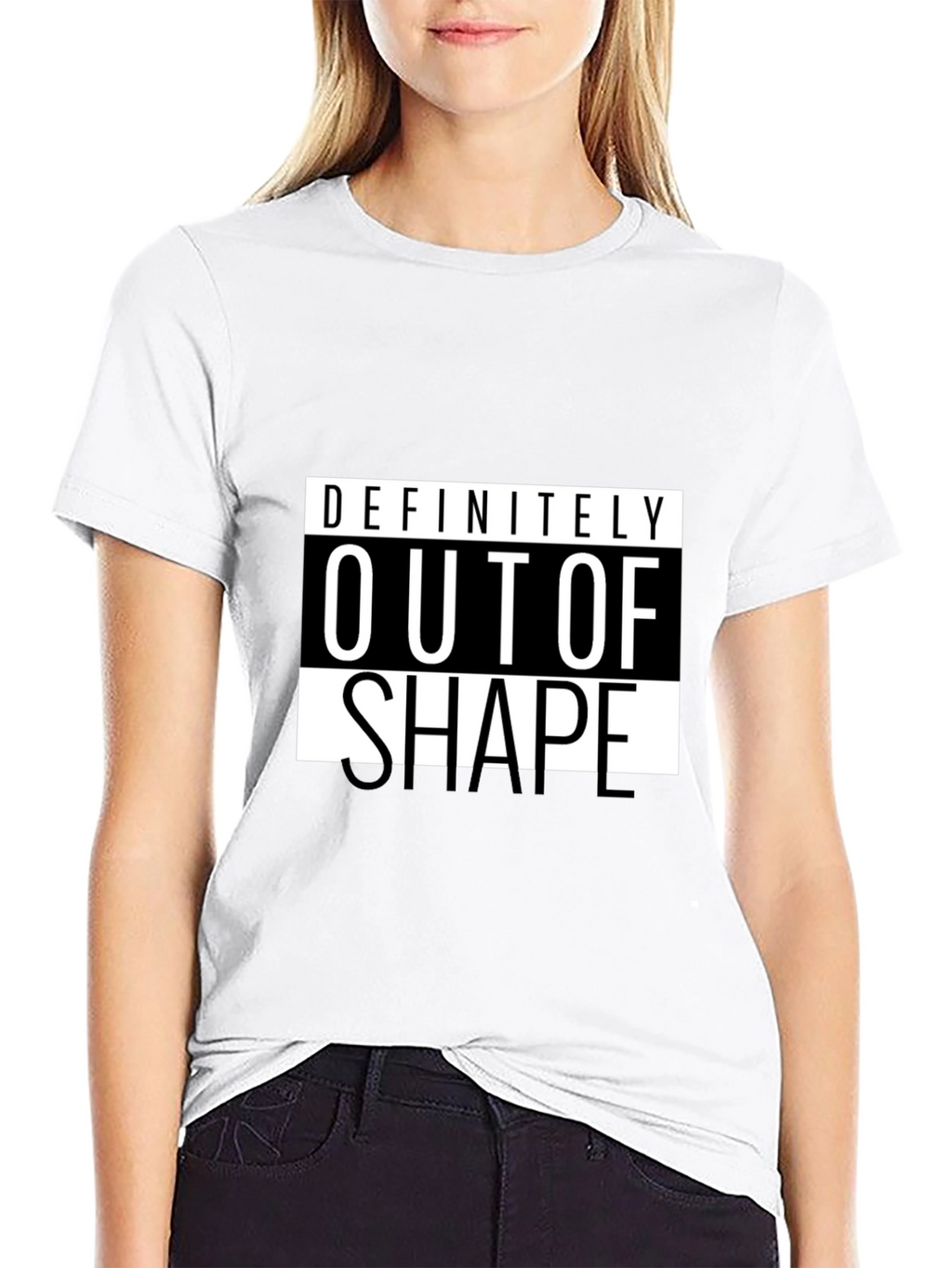 Definitely Out of Shape Black T-Shirt