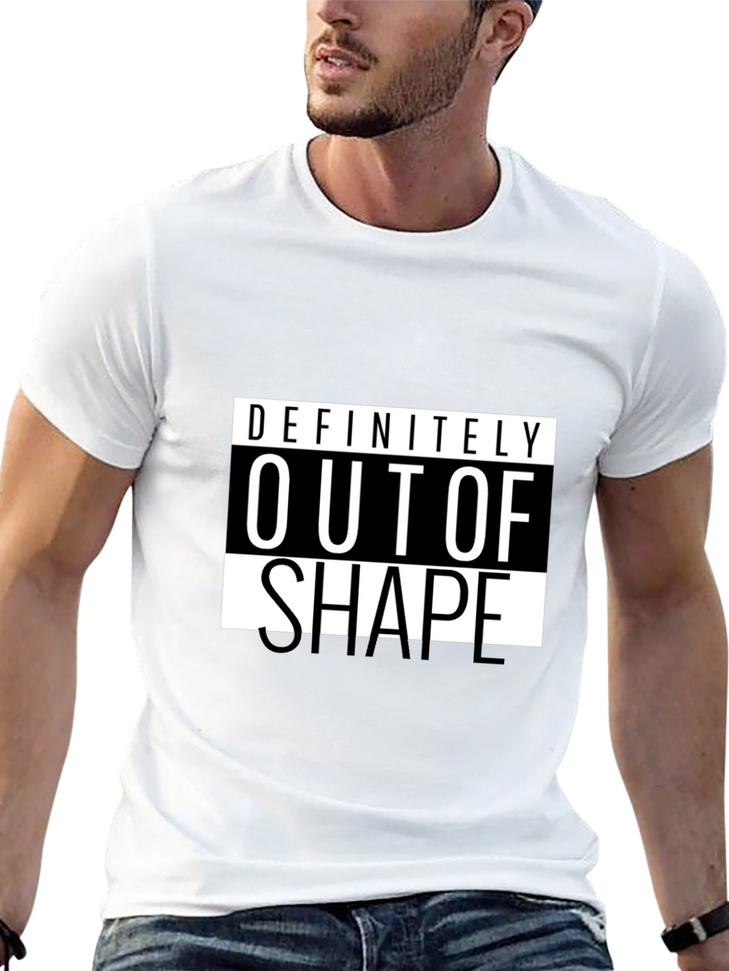 Definitely Out of Shape Black T-Shirt