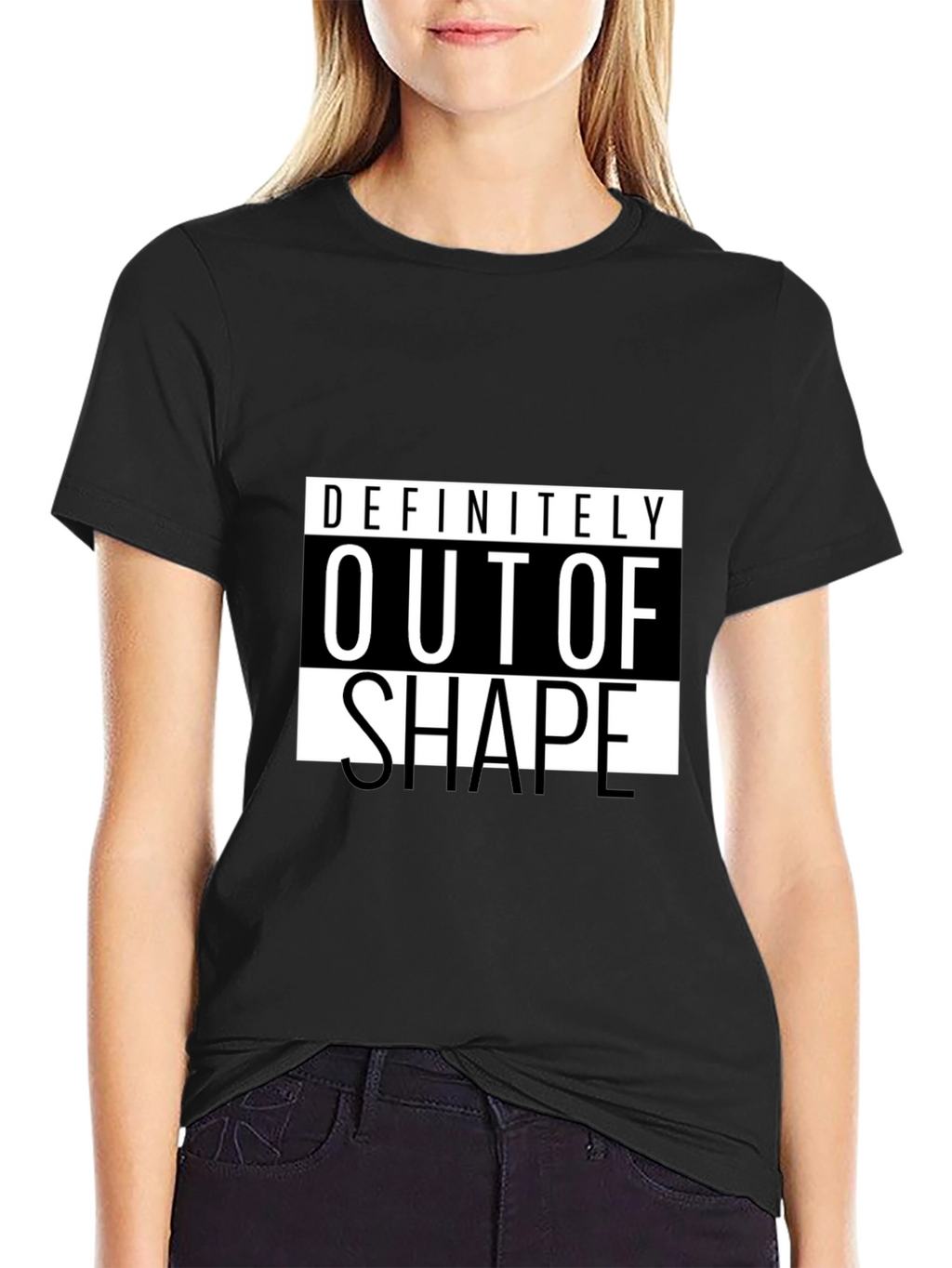 Definitely Out of Shape Black T-Shirt