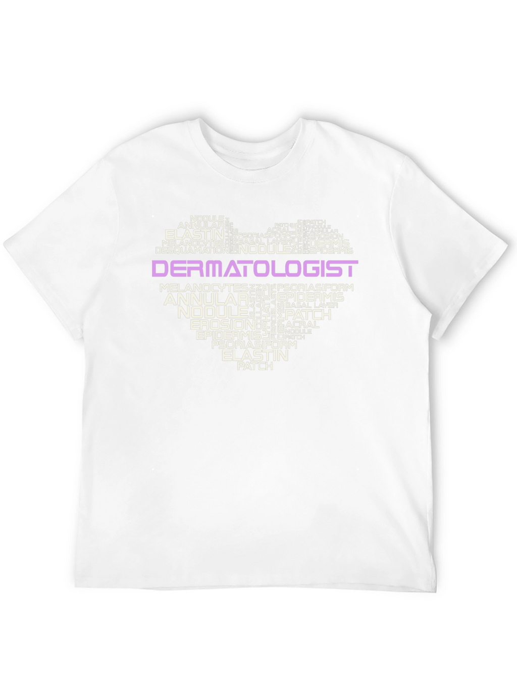 Dermatologist Word Art Heart T-Shirt