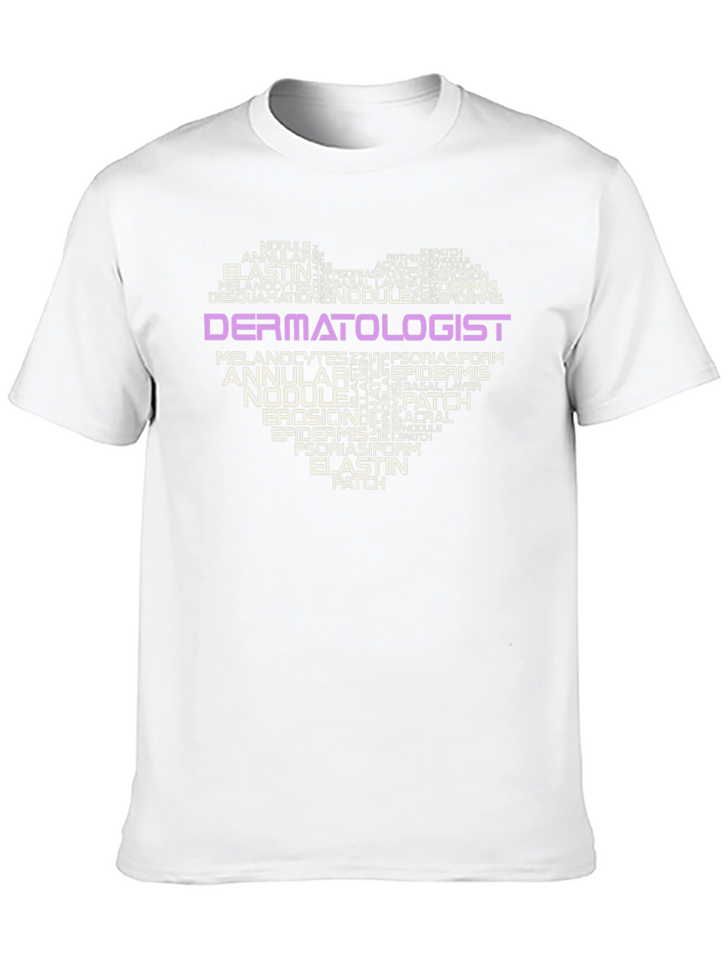 Dermatologist Word Art Heart T-Shirt