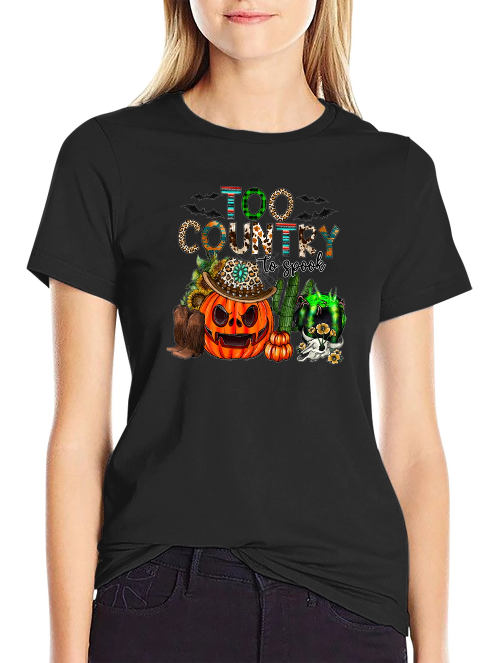 Too Country to Spook Halloween T-Shirt