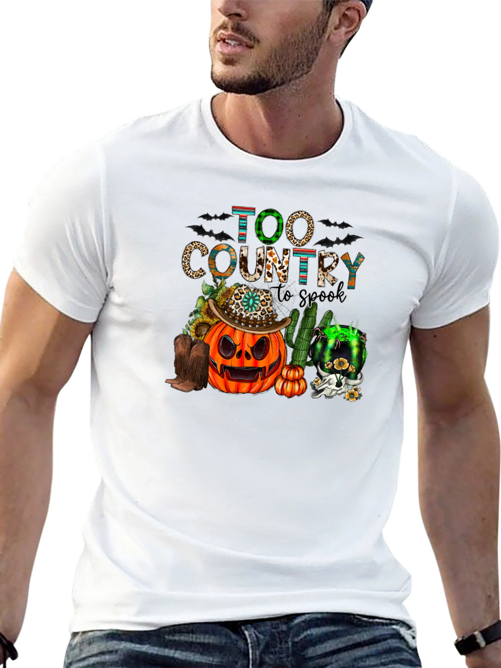 Too Country to Spook Halloween T-Shirt