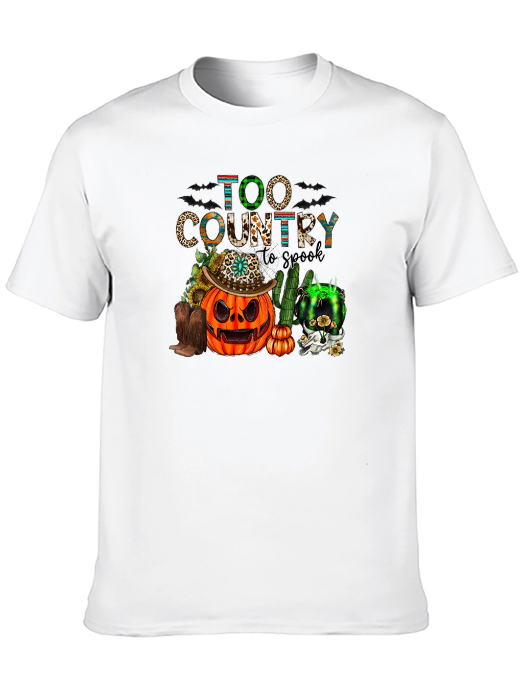 Too Country to Spook Halloween T-Shirt