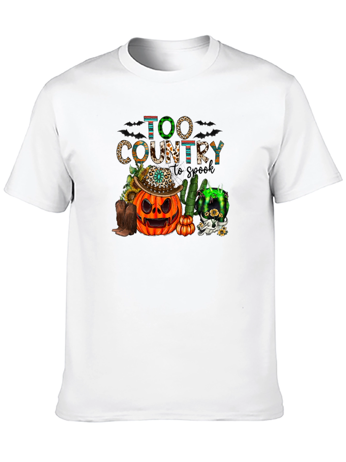 Too Country to Spook Halloween T-Shirt