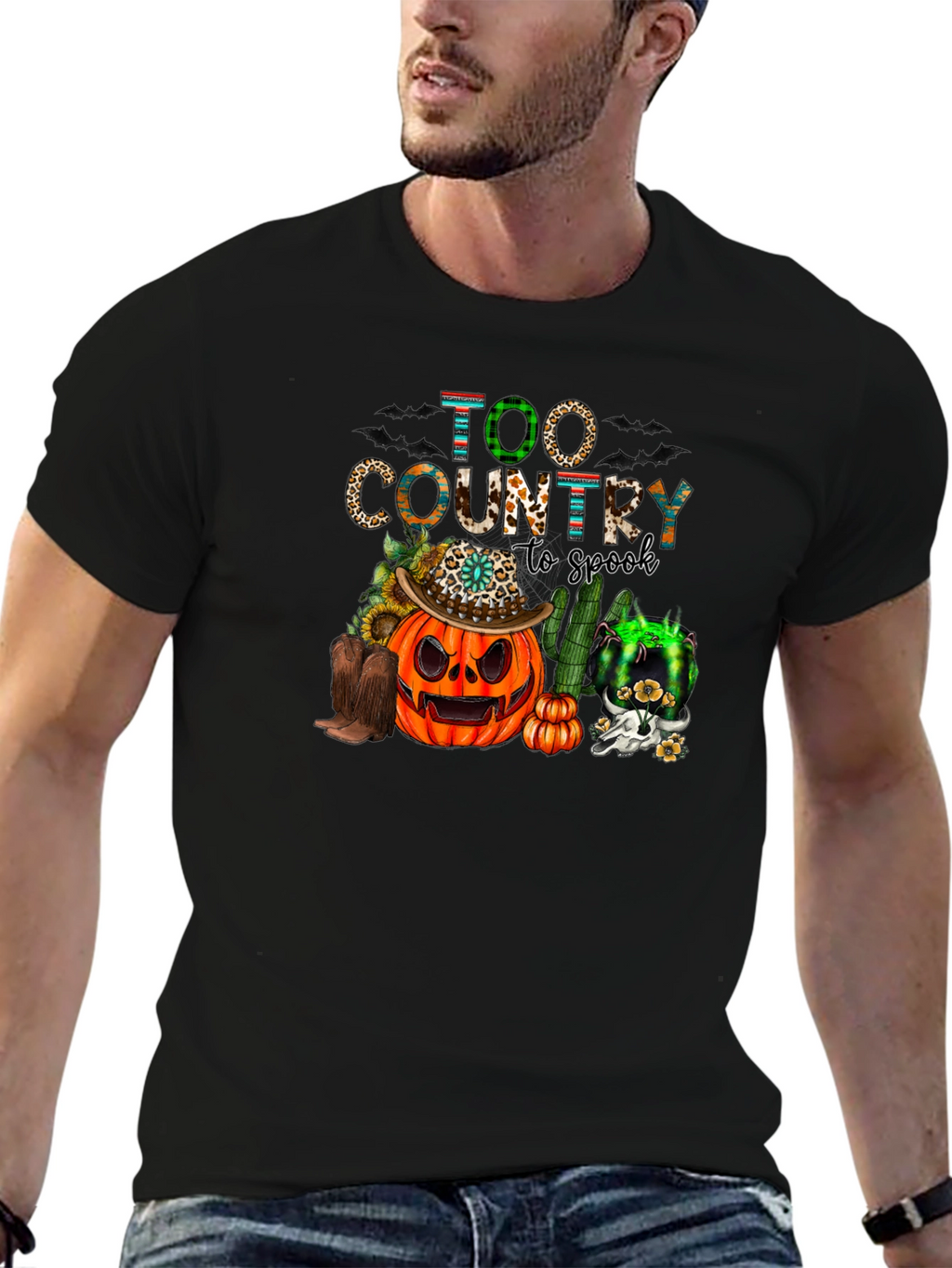Too Country to Spook Halloween T-Shirt