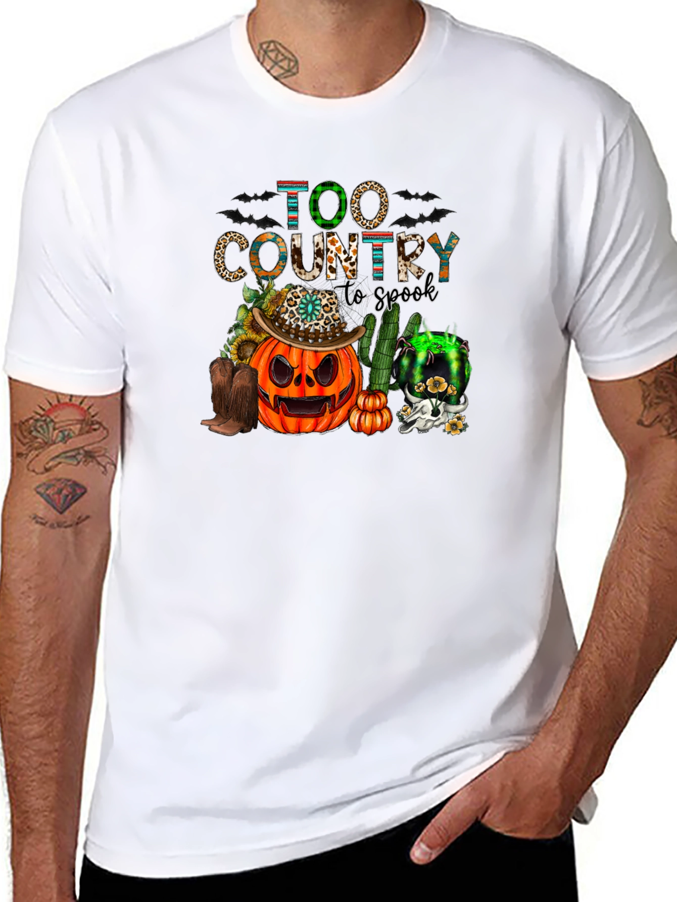 Too Country to Spook Halloween T-Shirt