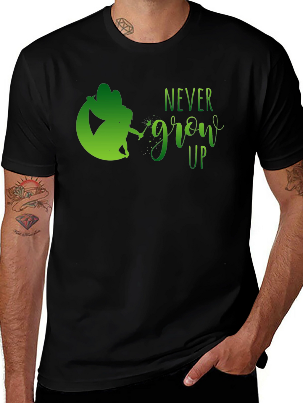 Never Grow Up Fairy Graphic Tee