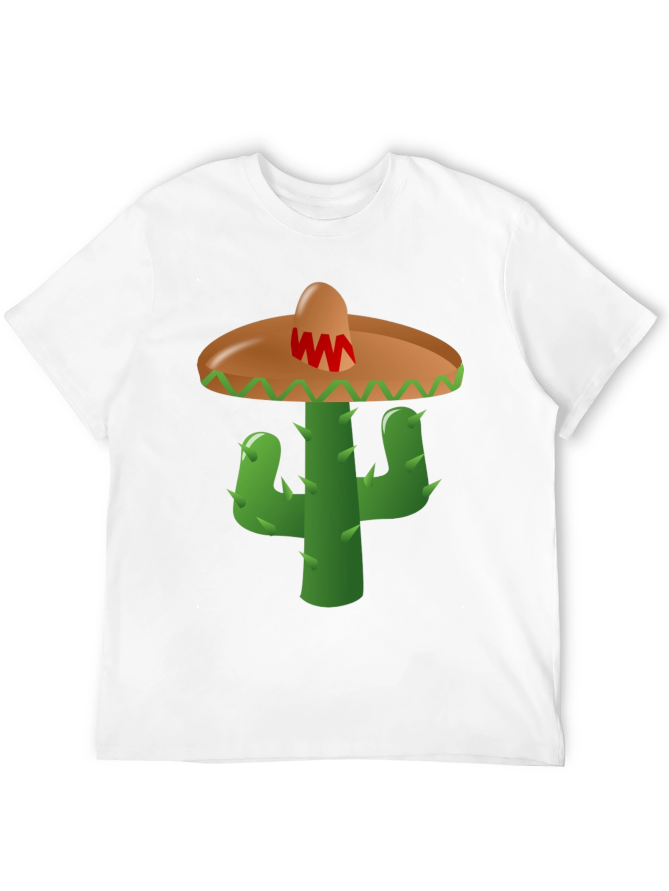 Cactus Sombrero Graphic Tee - Black Cotton Blend