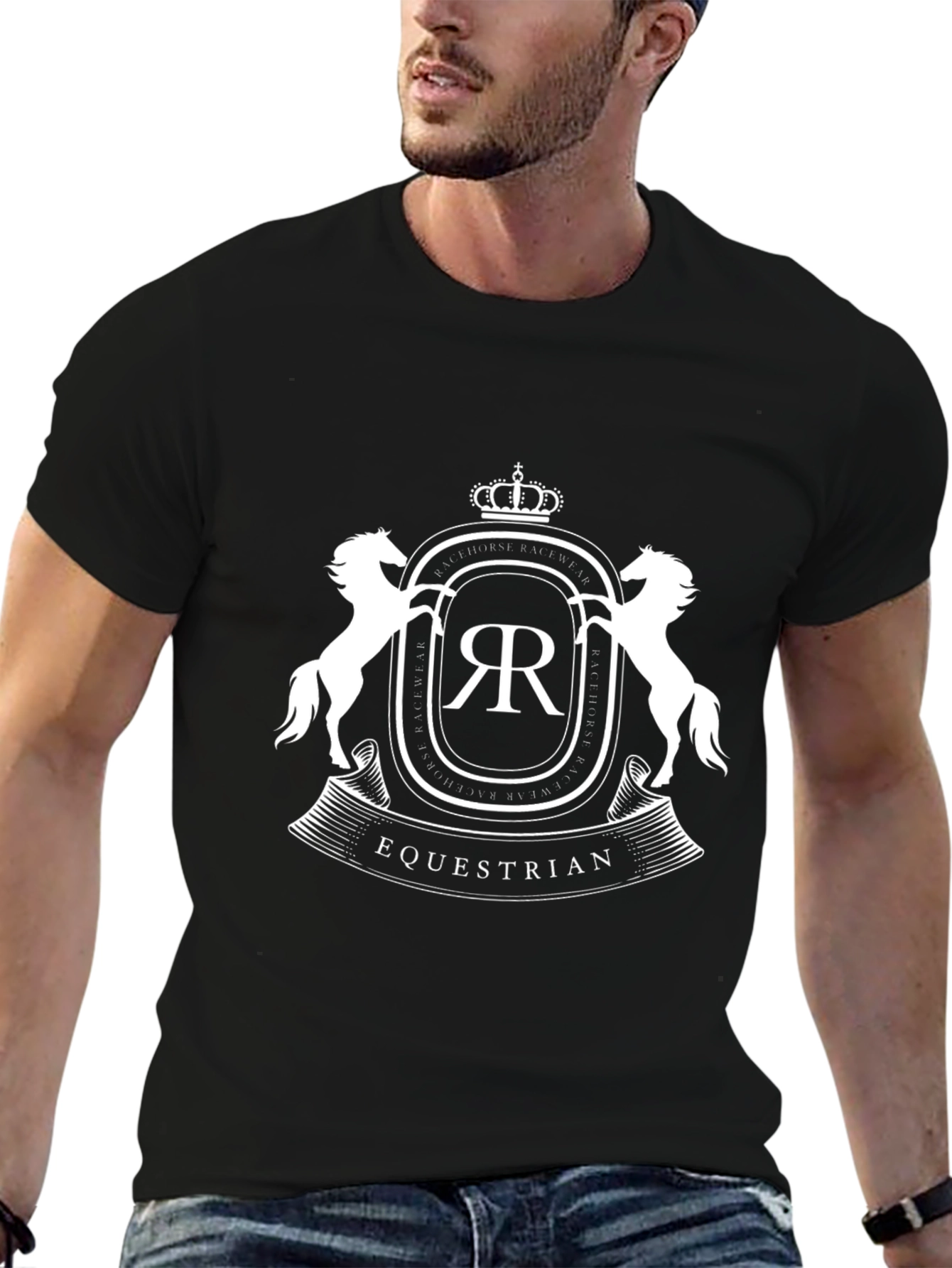 Equestrian Emblem Black T-Shirt