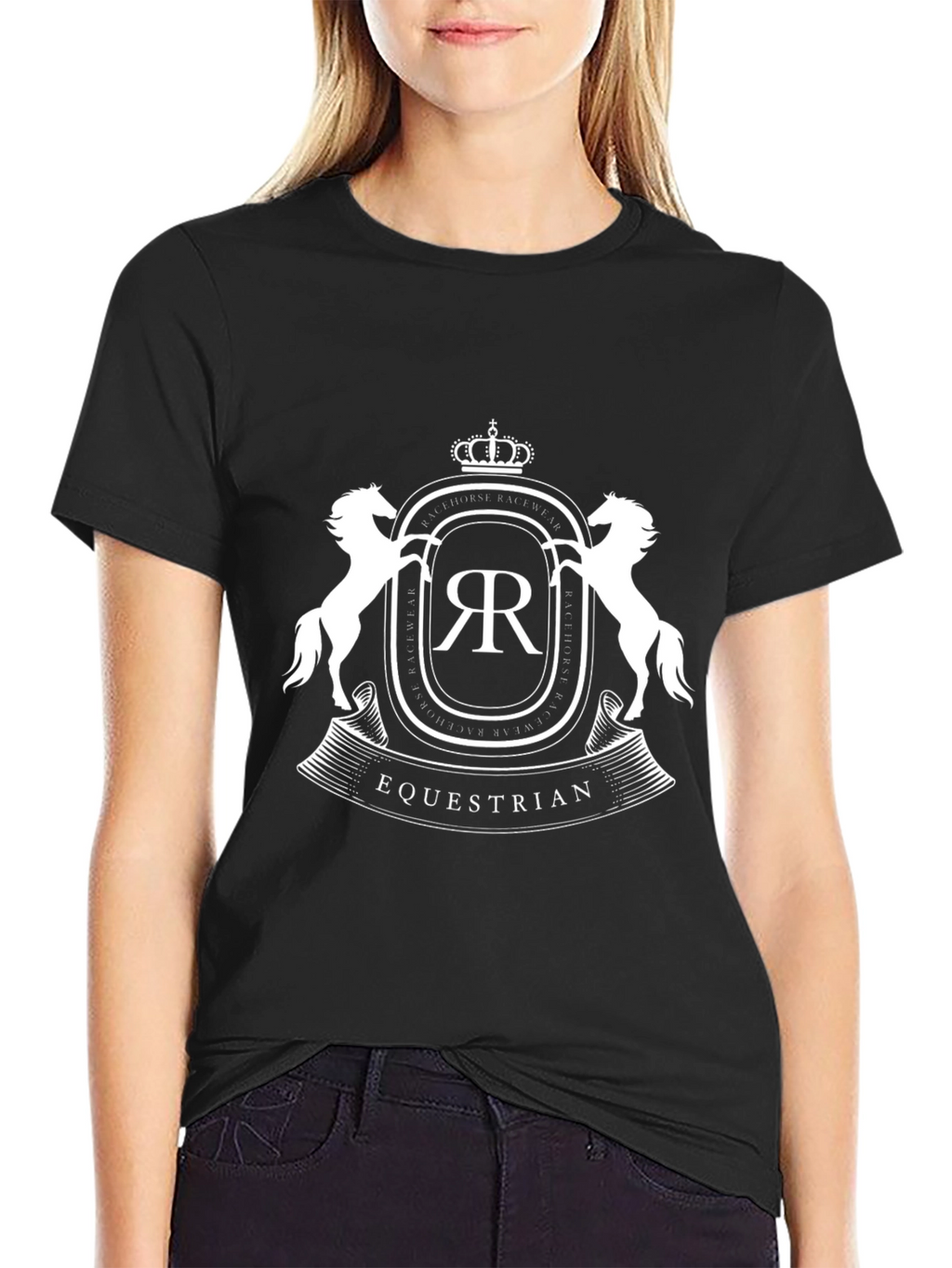 Equestrian Emblem Black T-Shirt