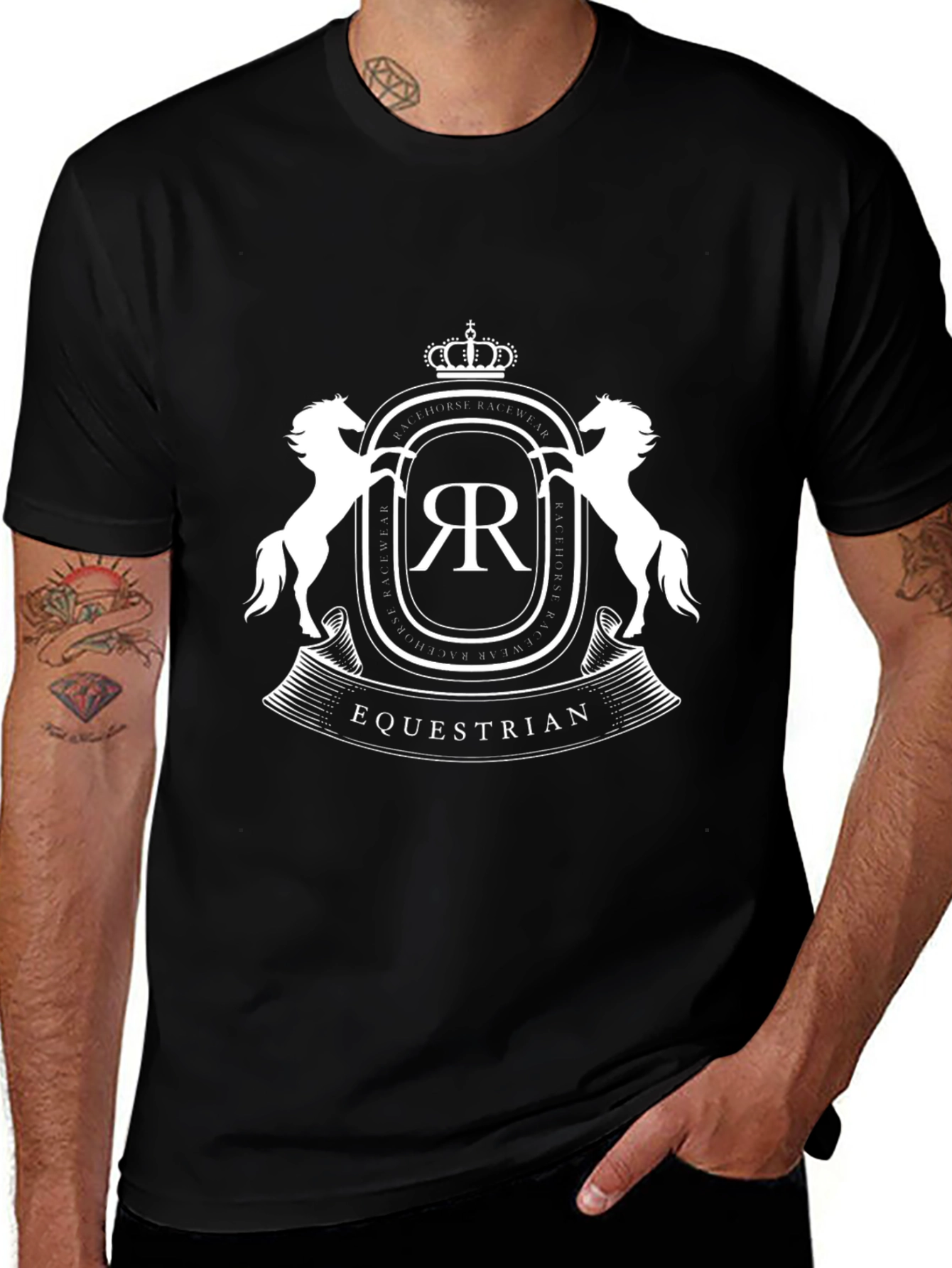 Equestrian Emblem Black T-Shirt