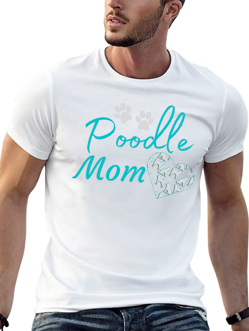 Poodle Mom Graphic T-Shirt - Cute Dog Lover Tee