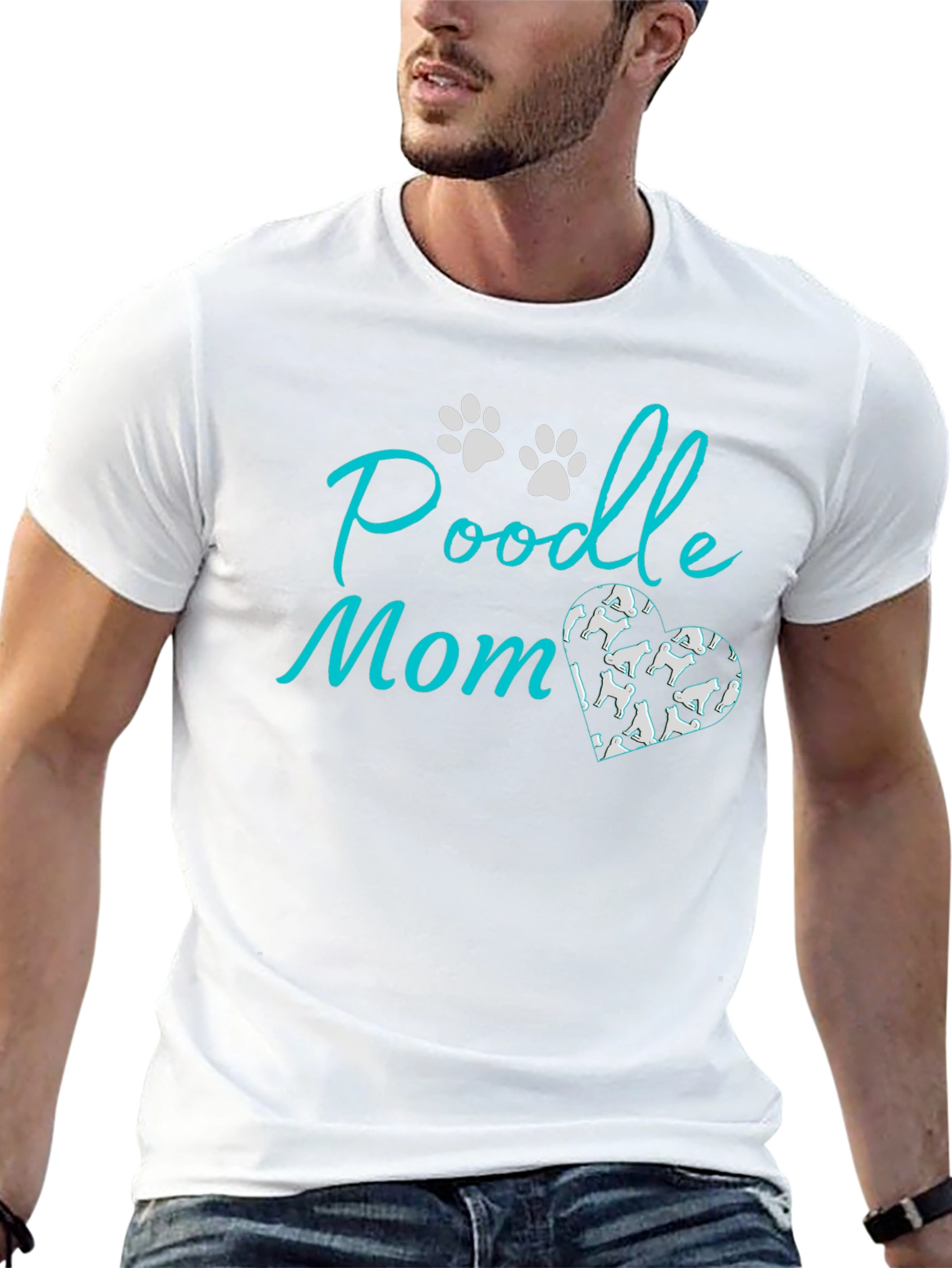 Poodle Mom Graphic T-Shirt - Cute Dog Lover Tee