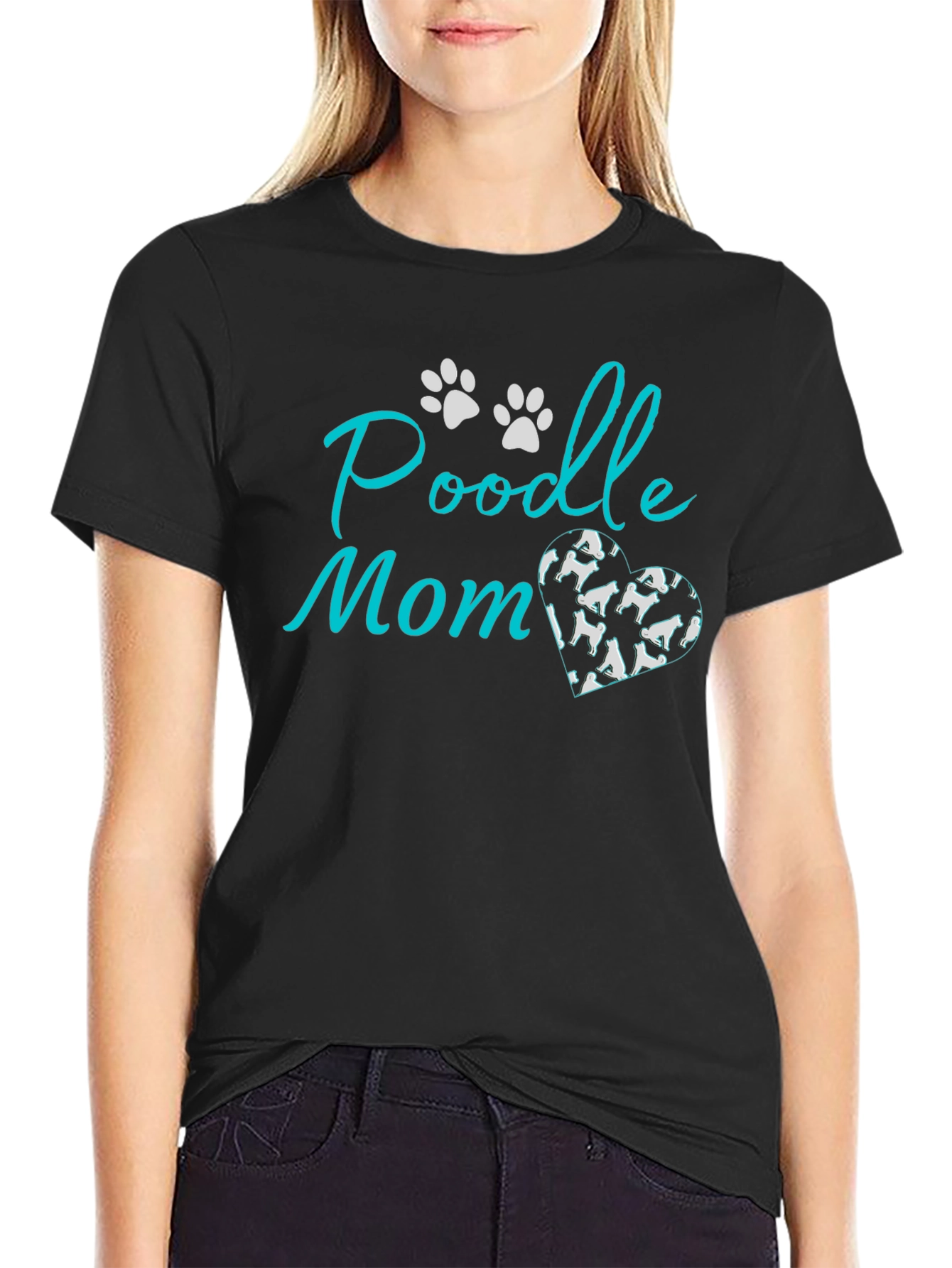 Poodle Mom Graphic T-Shirt - Cute Dog Lover Tee