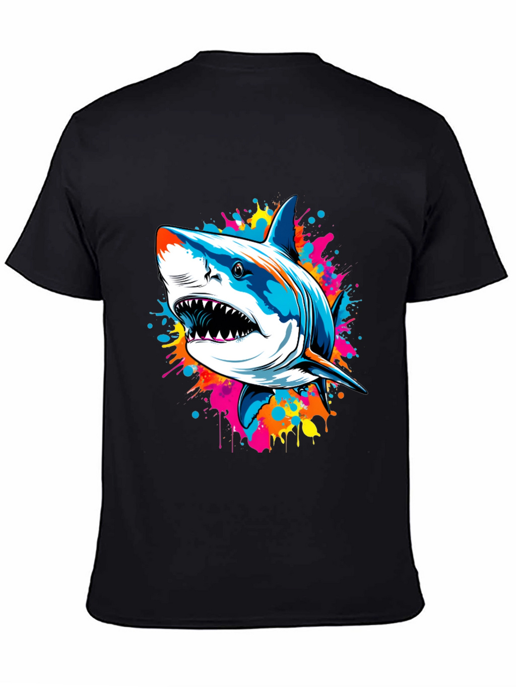 Shark Splash Graphic Tee - Bold & Unique Design