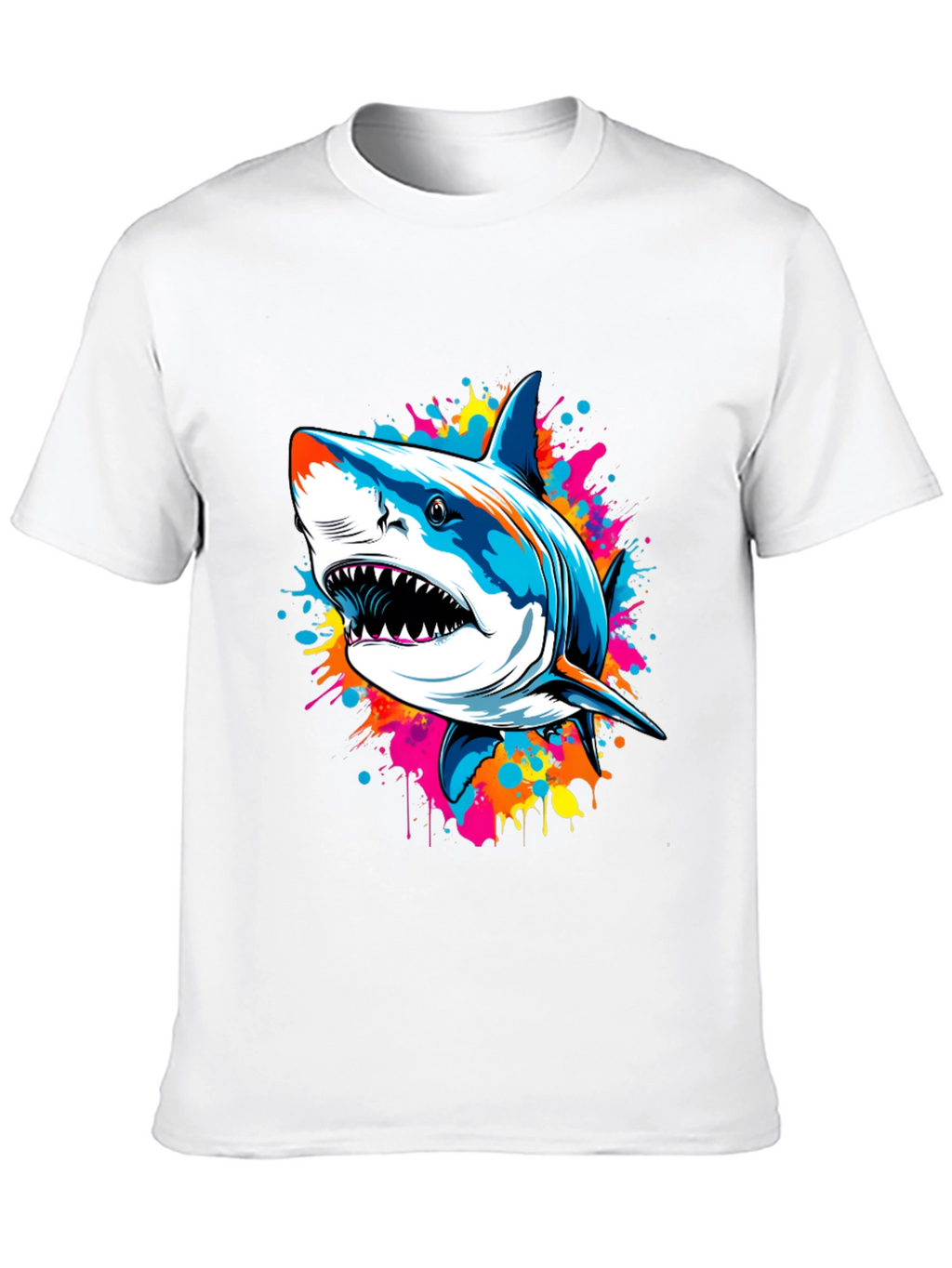 Shark Splash Graphic Tee - Bold & Unique Design