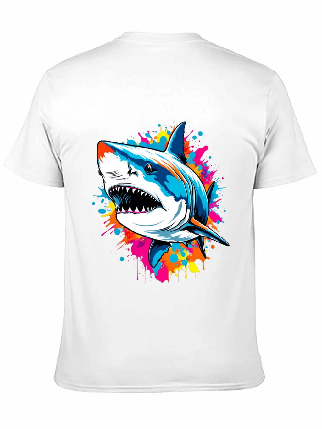 Shark Splash Graphic Tee - Bold & Unique Design