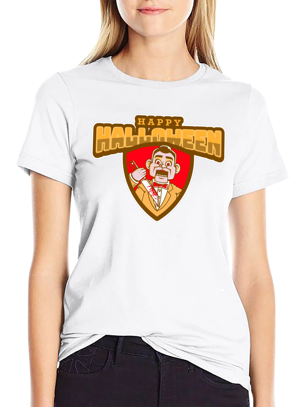 Happy Halloween Scary Dummy Graphic T-Shirt