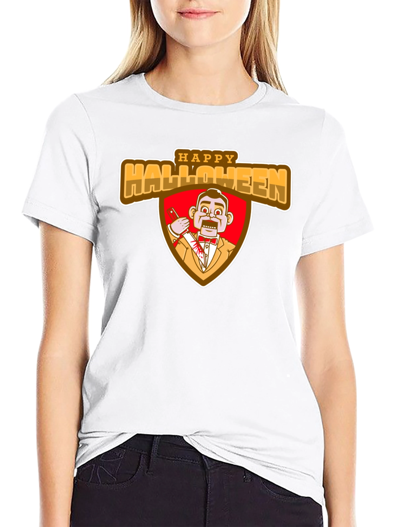 Happy Halloween Scary Dummy Graphic T-Shirt