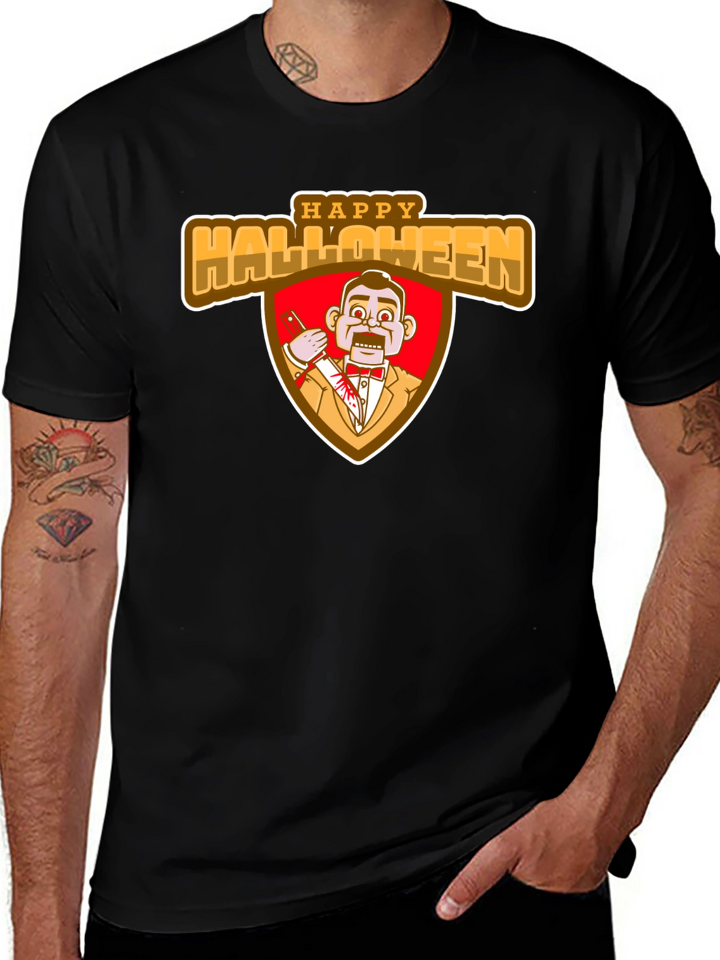 Happy Halloween Scary Dummy Graphic T-Shirt