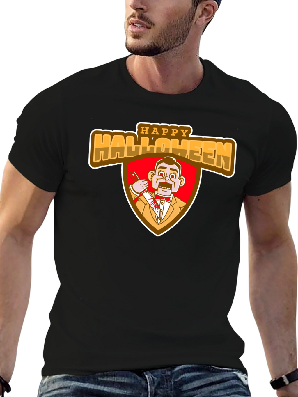 Happy Halloween Scary Dummy Graphic T-Shirt