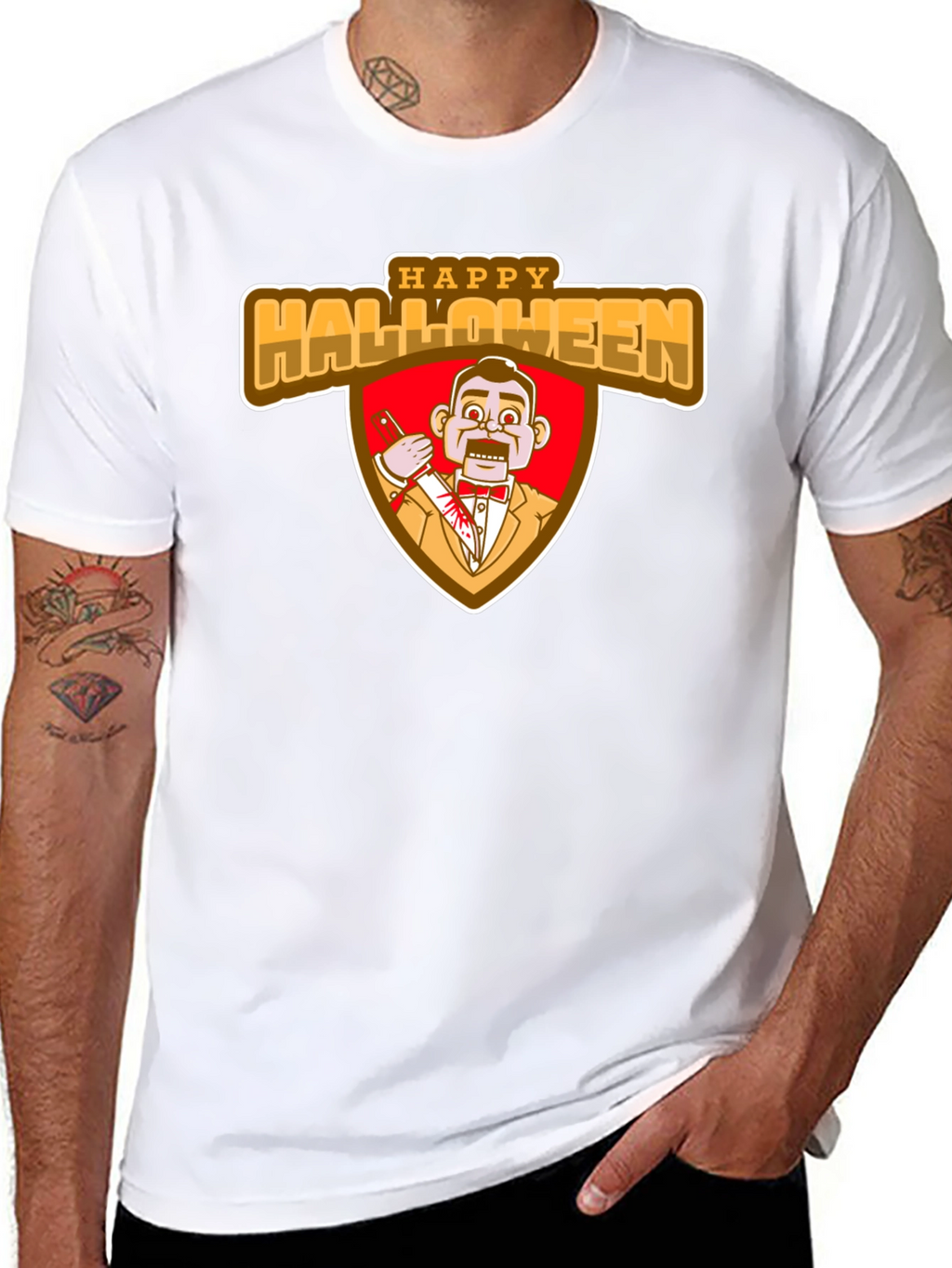 Happy Halloween Scary Dummy Graphic T-Shirt