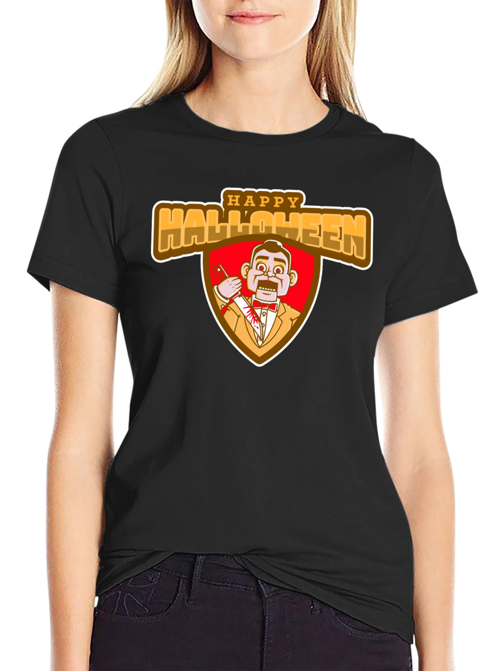 Happy Halloween Scary Dummy Graphic T-Shirt