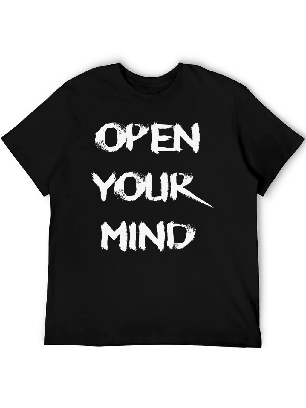 Open Your Mind Graphic Tee - Trendy Black T-Shirt