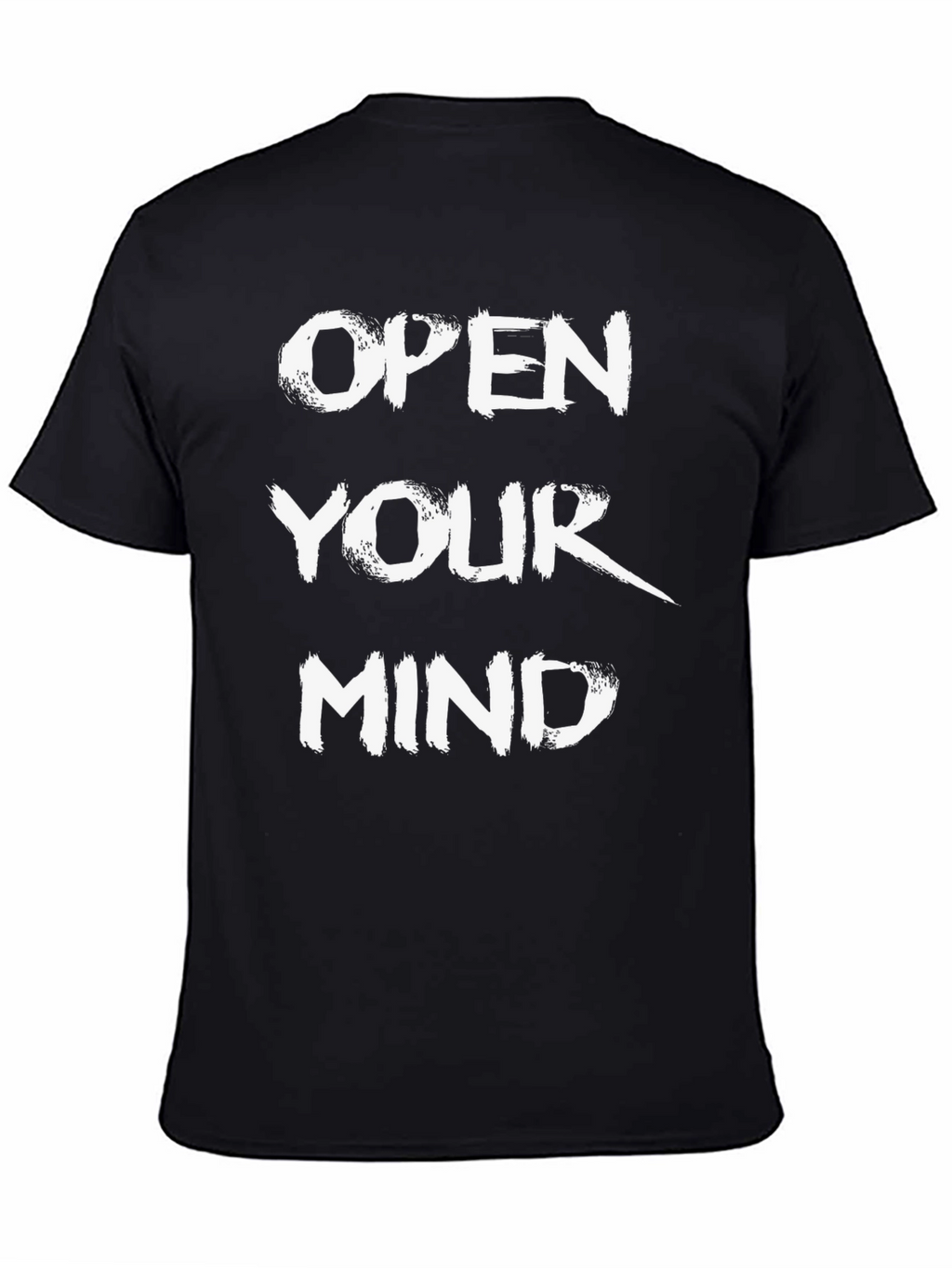 Open Your Mind Graphic Tee - Trendy Black T-Shirt