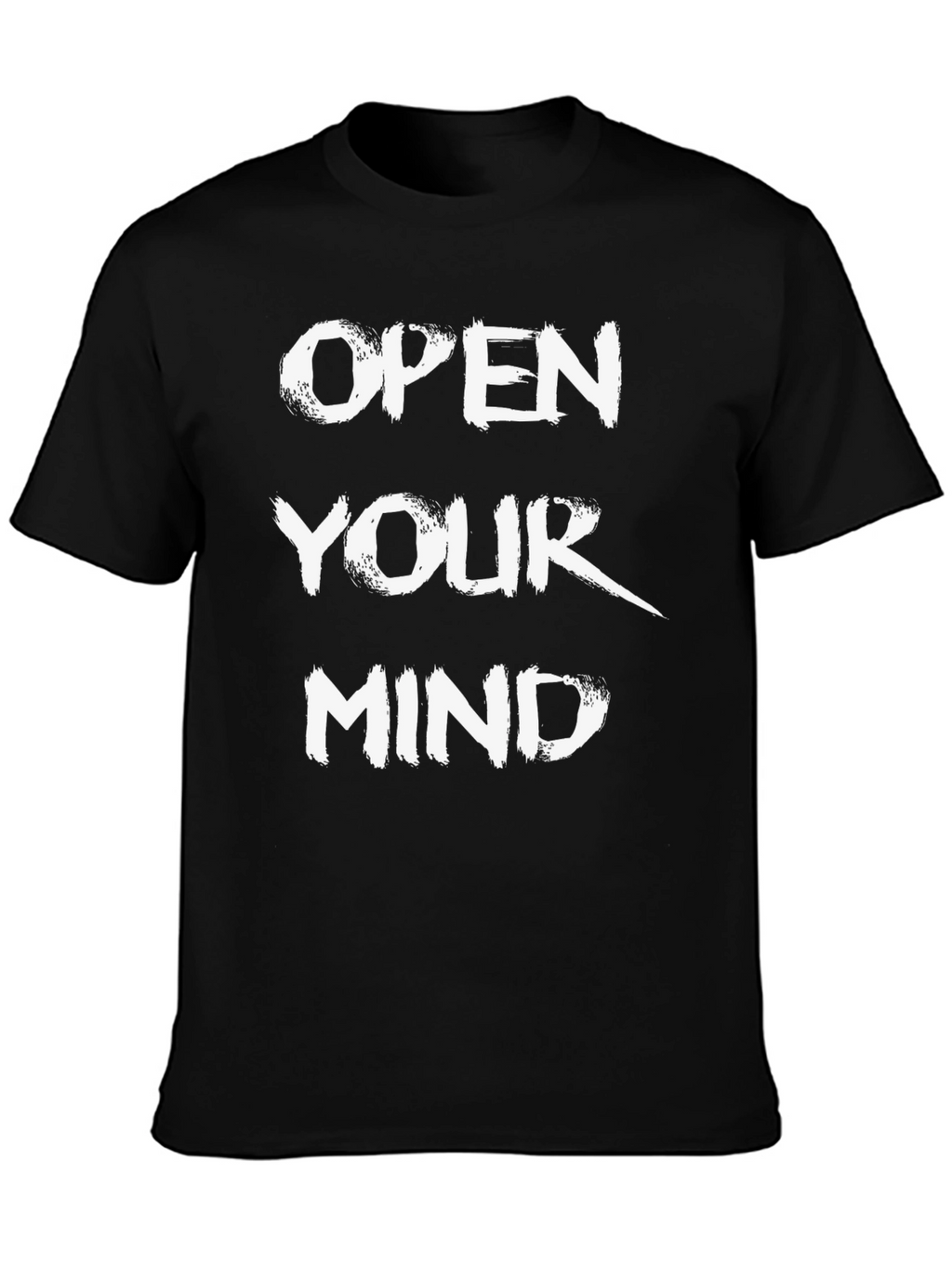 Open Your Mind Graphic Tee - Trendy Black T-Shirt