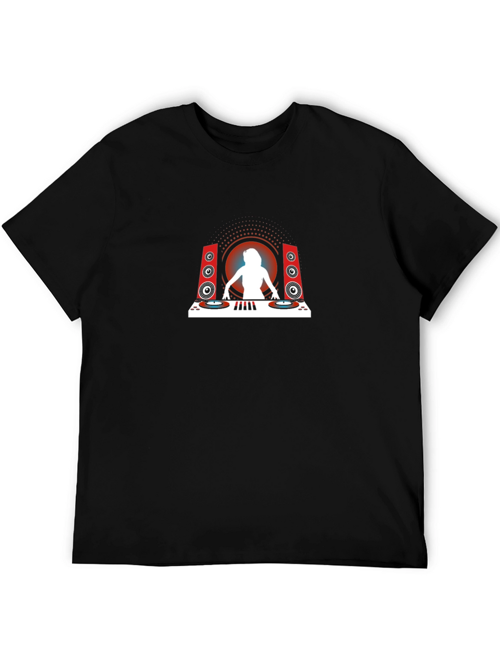DJ Graphic T-Shirt - Black Crew Neck Tee