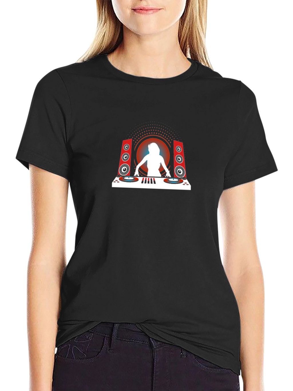 DJ Graphic T-Shirt - Black Crew Neck Tee