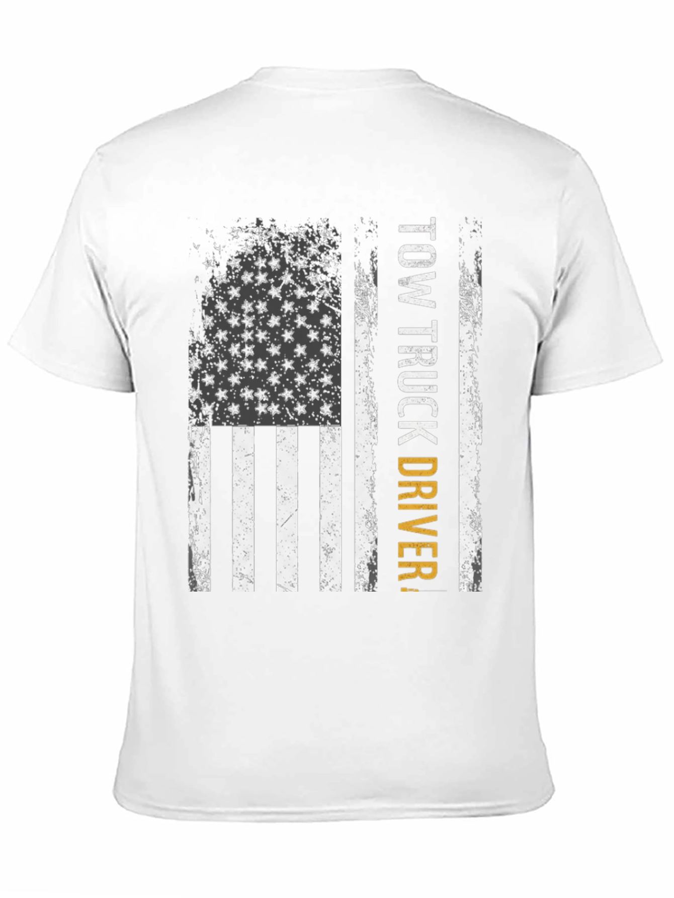 Tow Truck Driver American Flag Graphic T-Shirt