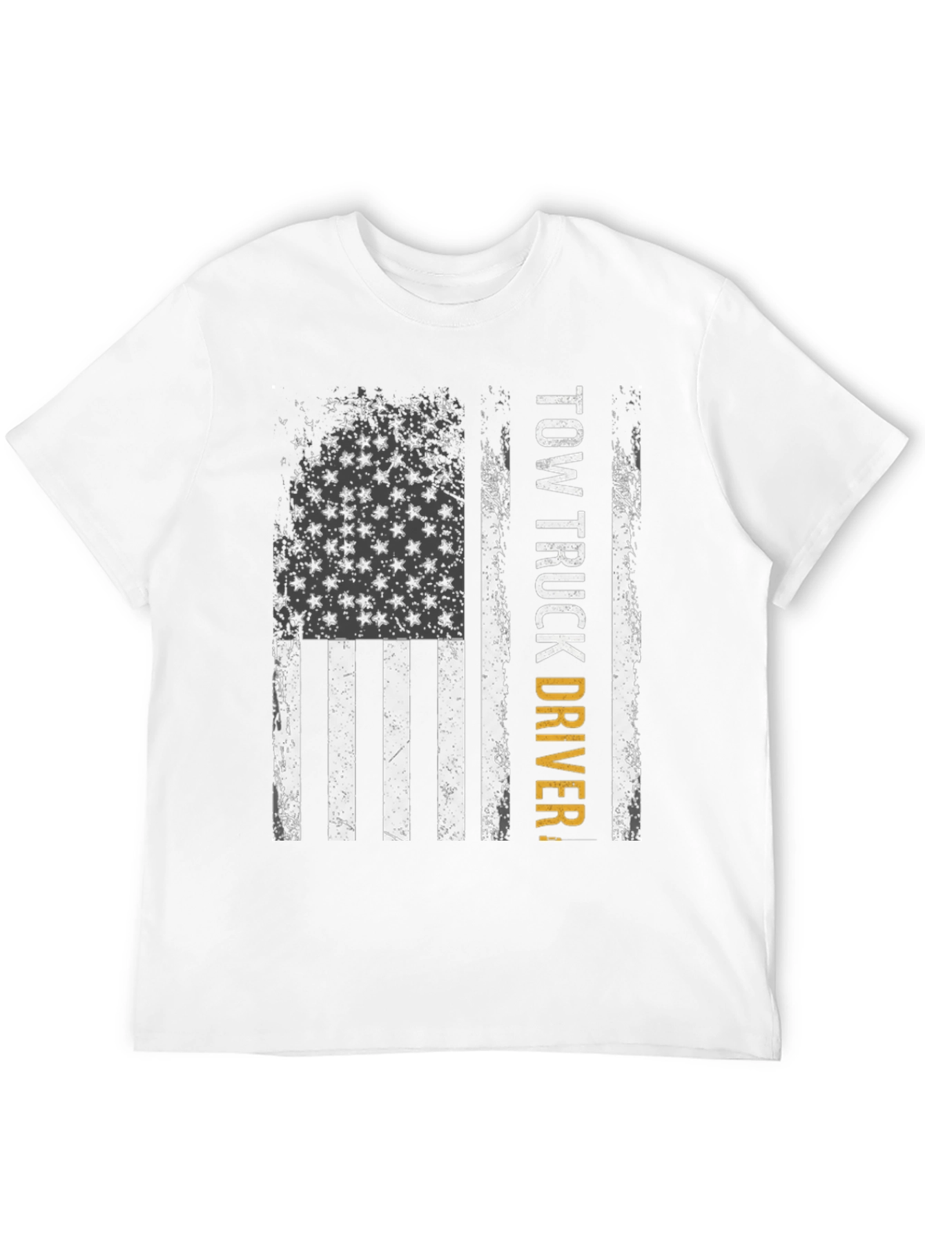 Tow Truck Driver American Flag Graphic T-Shirt