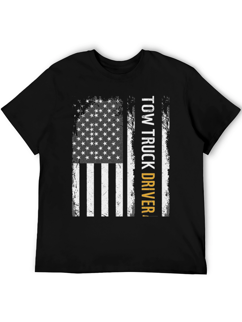 Tow Truck Driver American Flag Graphic T-Shirt