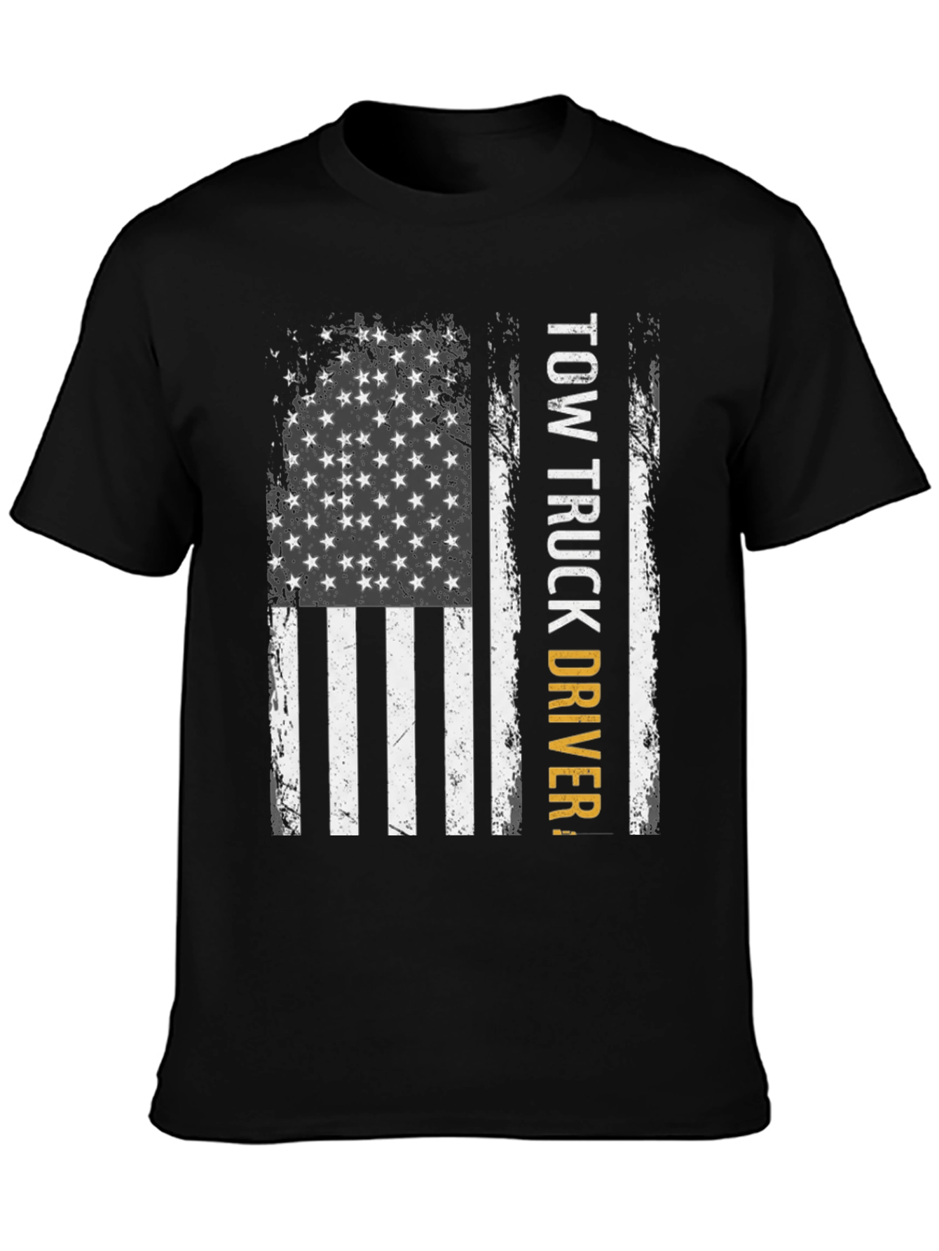 Tow Truck Driver American Flag Graphic T-Shirt