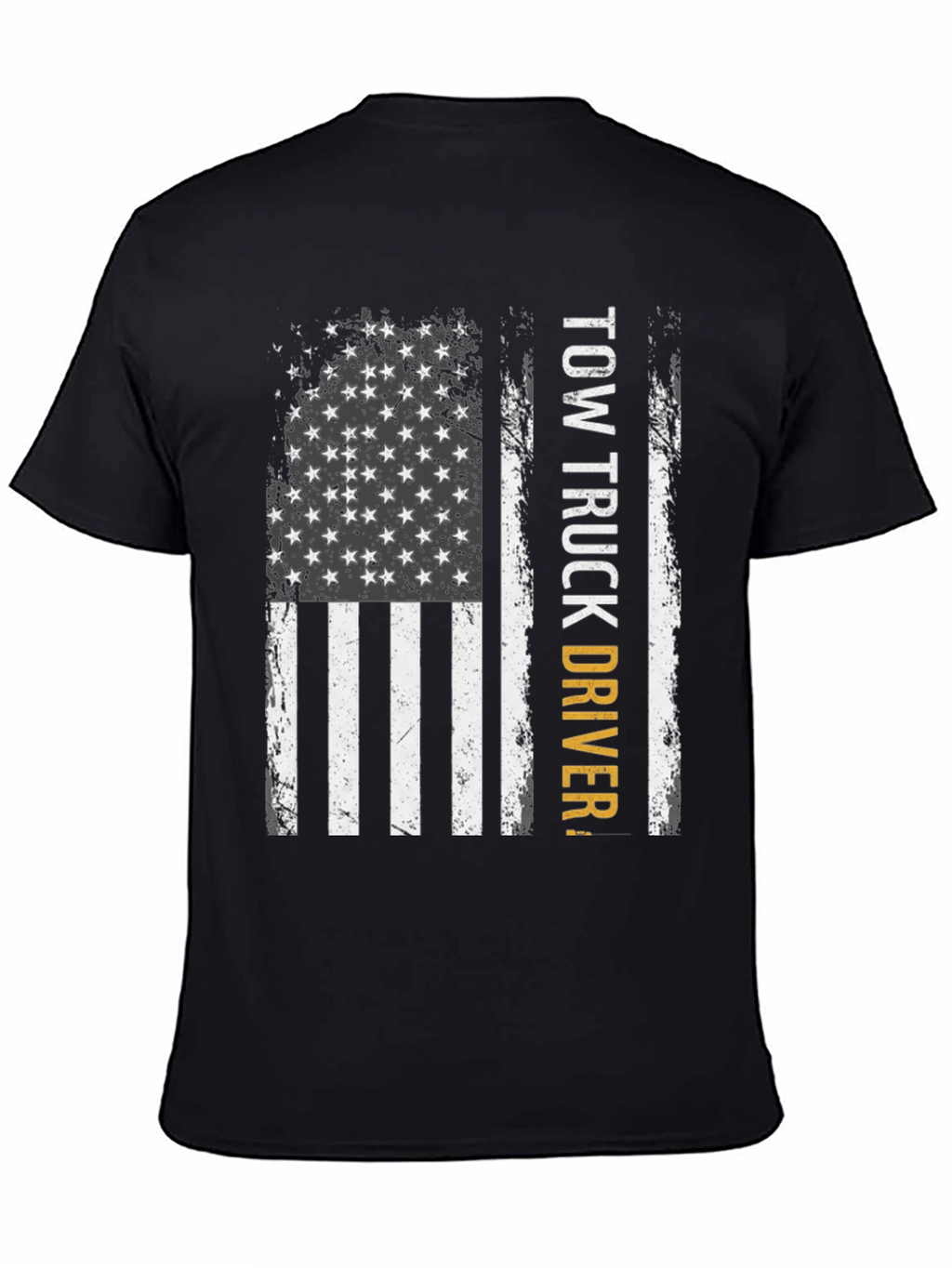 Tow Truck Driver American Flag Graphic T-Shirt