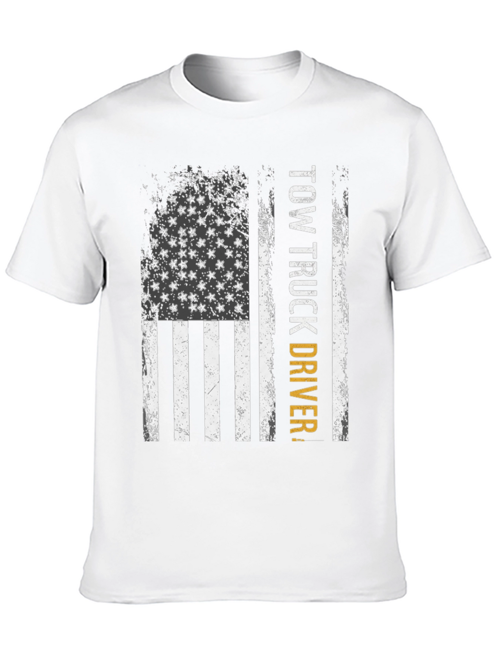 Tow Truck Driver American Flag Graphic T-Shirt