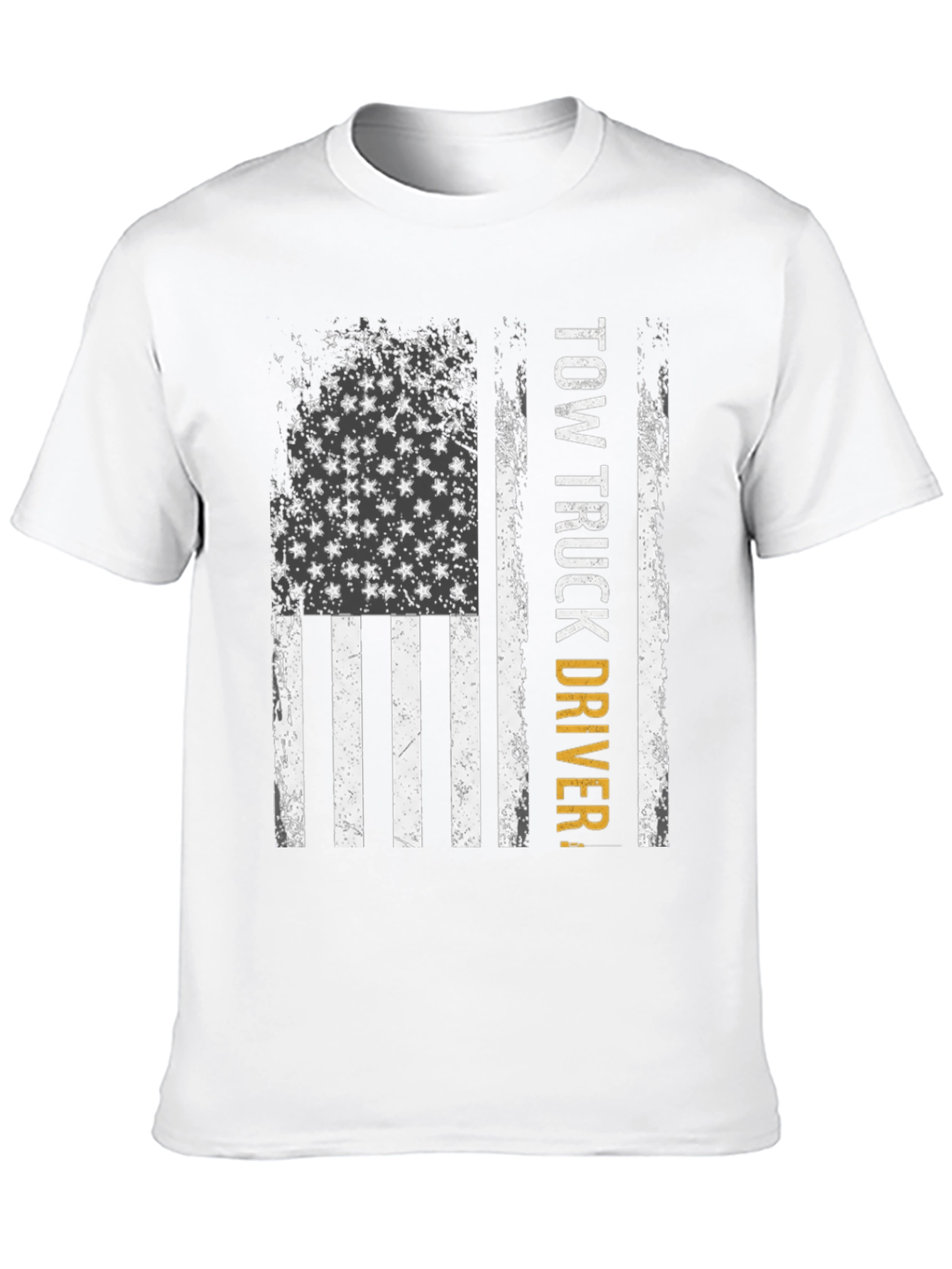 Tow Truck Driver American Flag Graphic T-Shirt