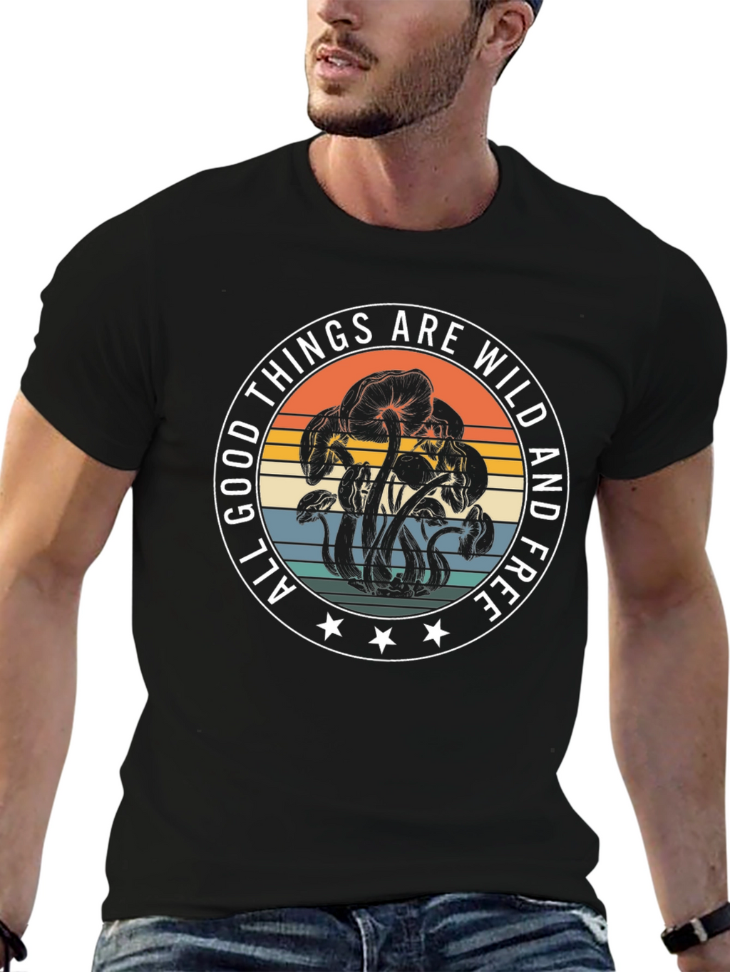 Wild & Free Mushroom Graphic T-Shirt