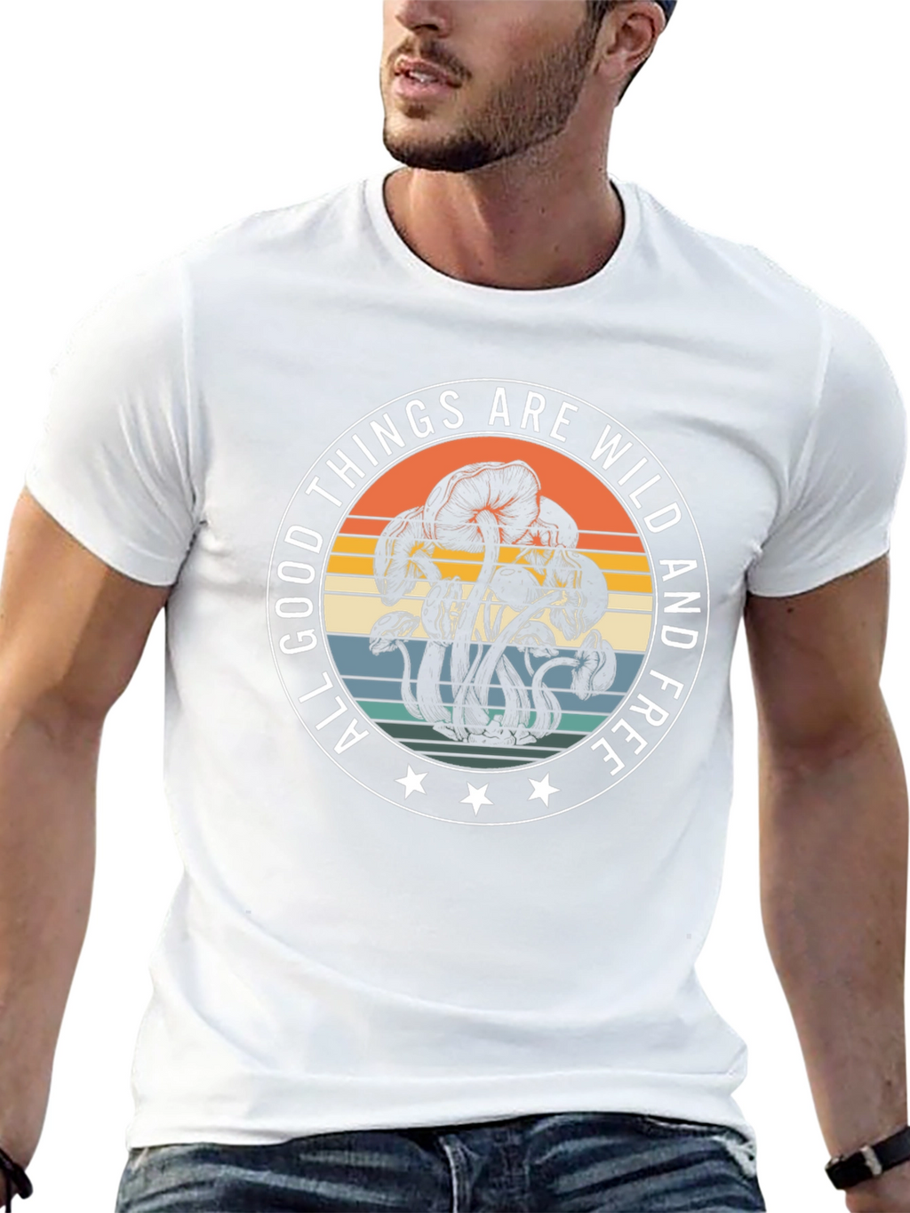 Wild & Free Mushroom Graphic T-Shirt