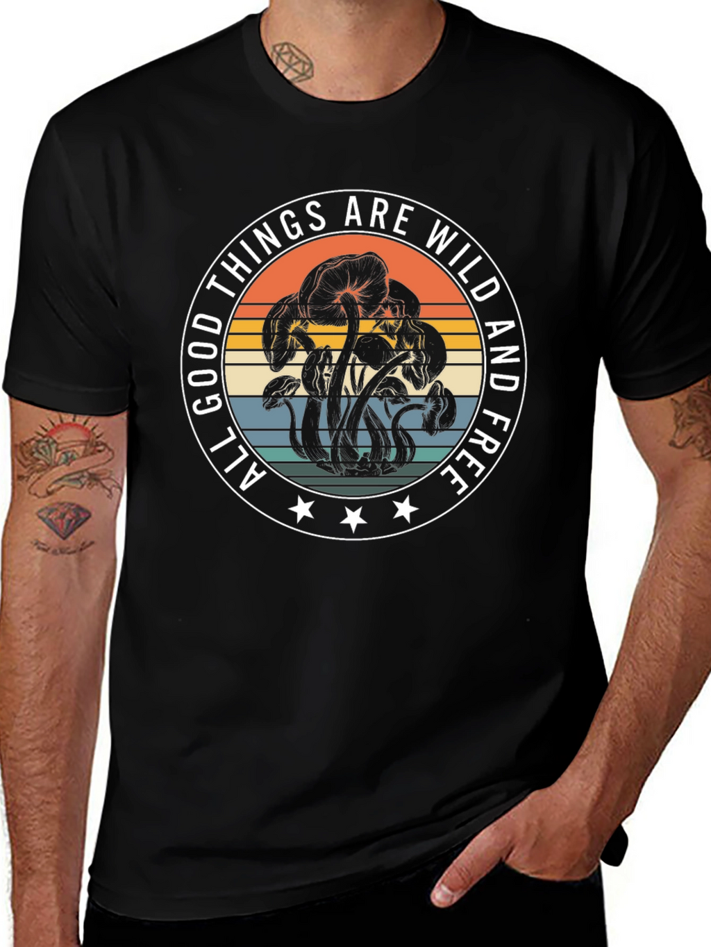 Wild & Free Mushroom Graphic T-Shirt