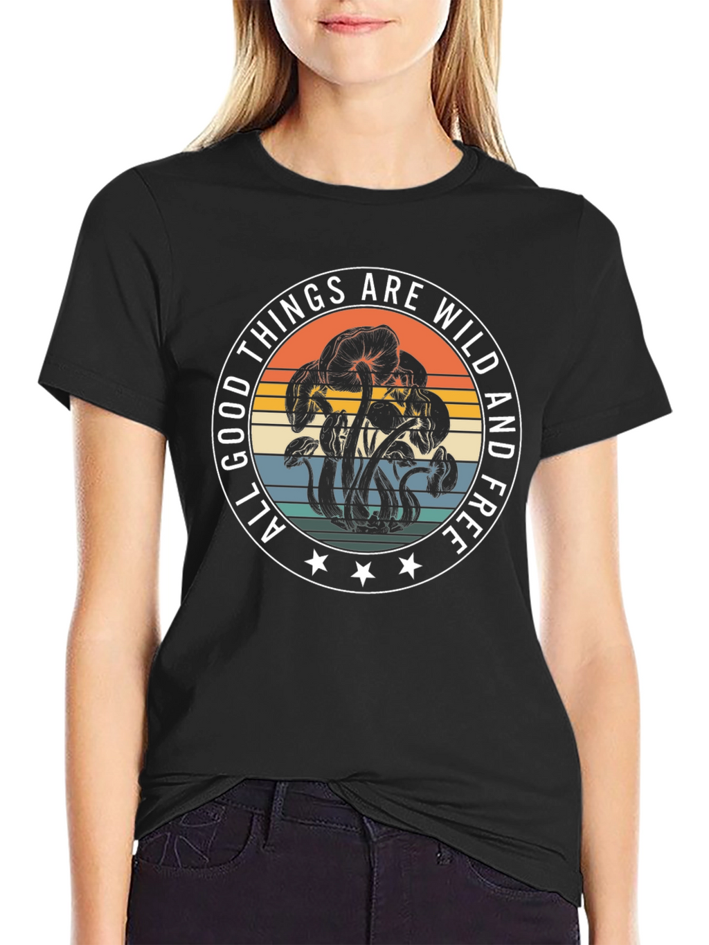 Wild & Free Mushroom Graphic T-Shirt