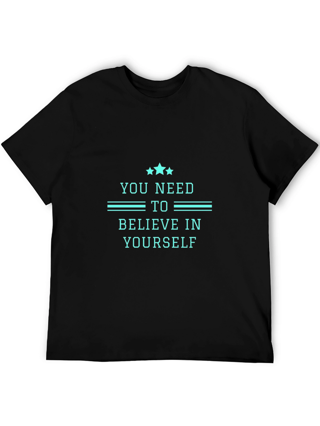 Believe In Yourself Graphic Tee - Mens Black T-Shirt