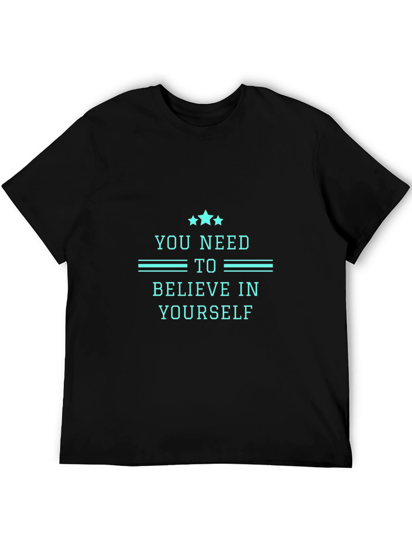 Believe In Yourself Graphic Tee - Mens Black T-Shirt