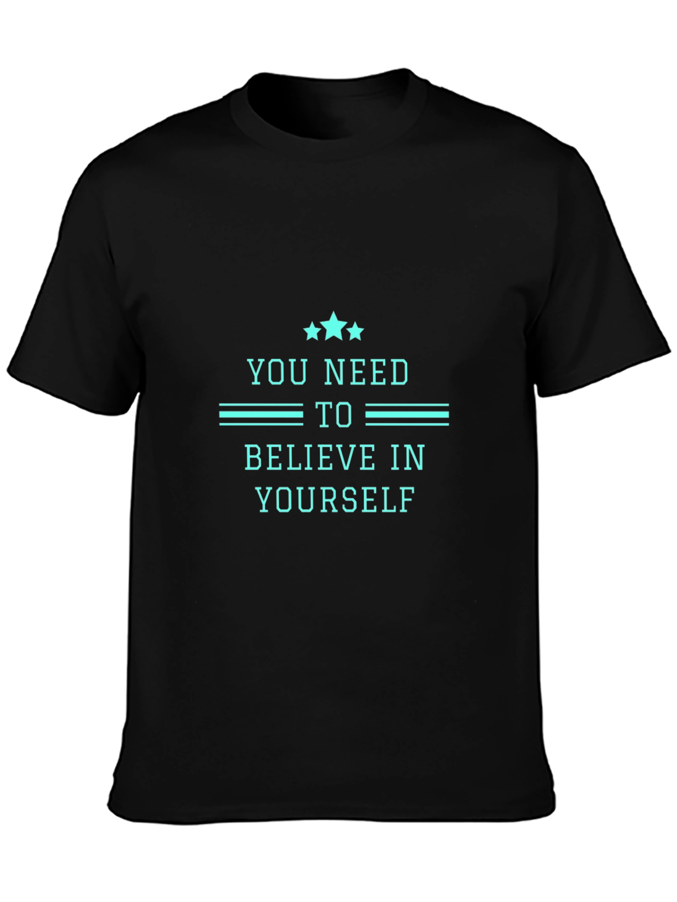 Believe In Yourself Graphic Tee - Mens Black T-Shirt
