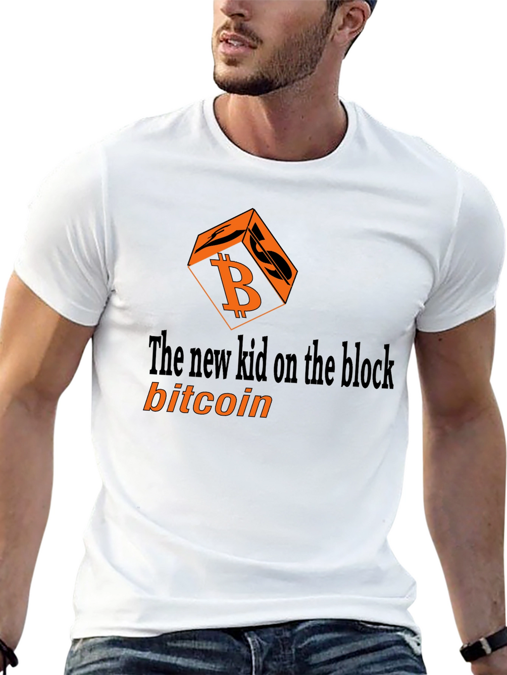 Bitcoin New Kid on the Block Black Graphic T-Shirt