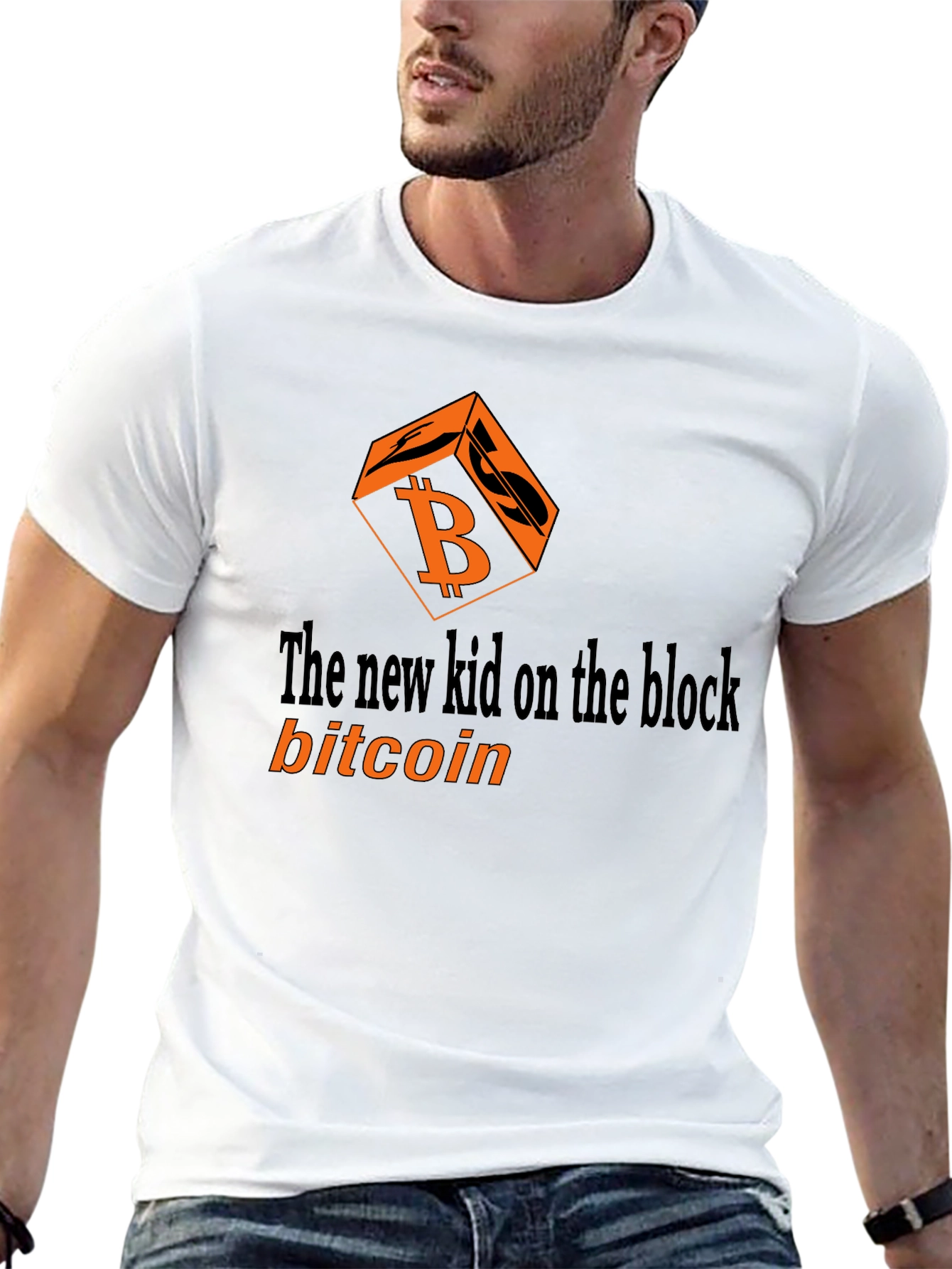 Bitcoin New Kid on the Block Black Graphic T-Shirt