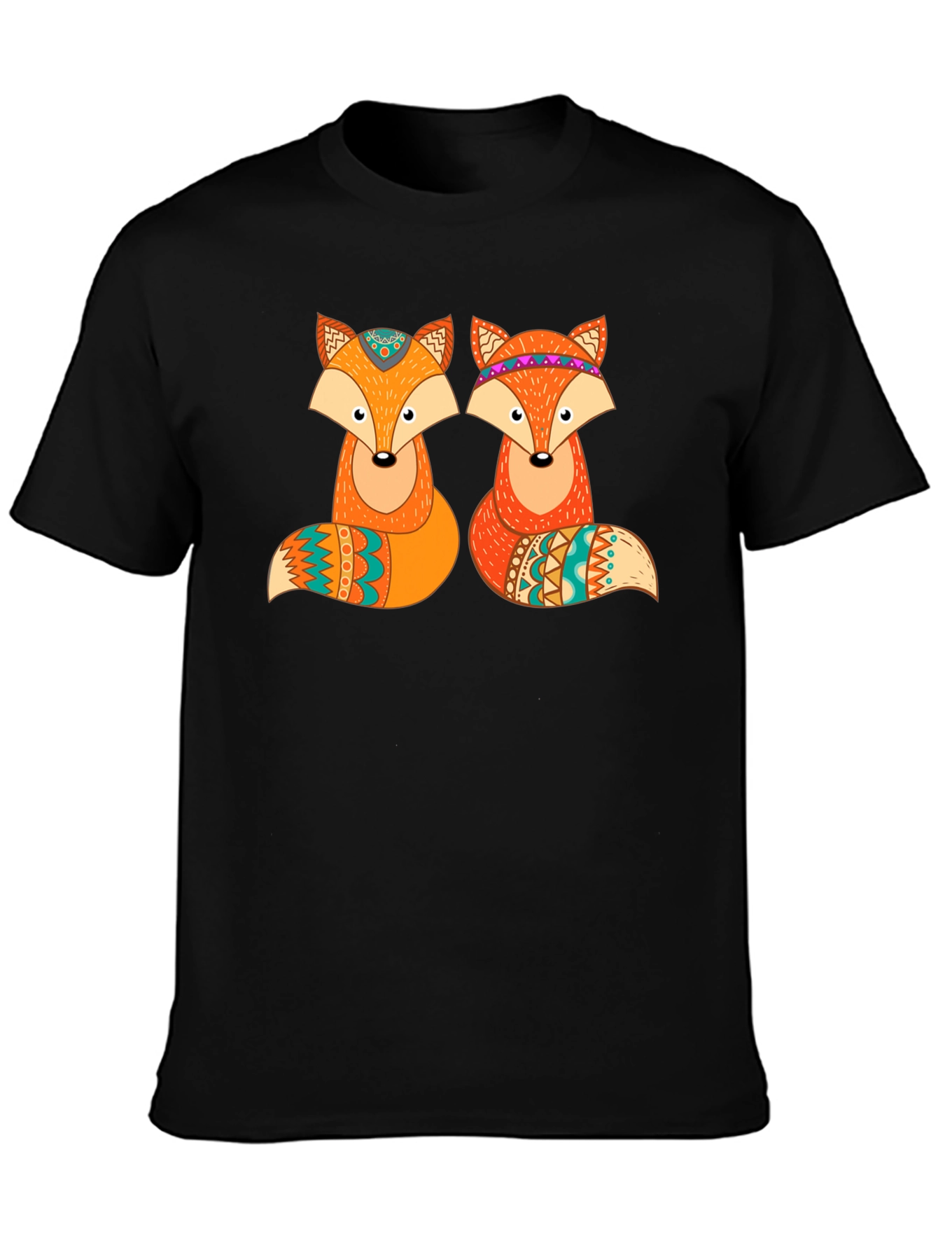 Fox Graphic Print Crew Neck T-Shirt